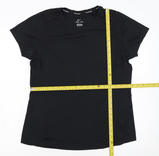 Nike Womens Black Dri-FIT Running T-Shirt Size L