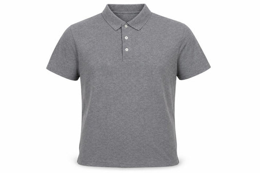 Hawkshead Men's Grey Cotton Short Sleeve Polo Shirt L