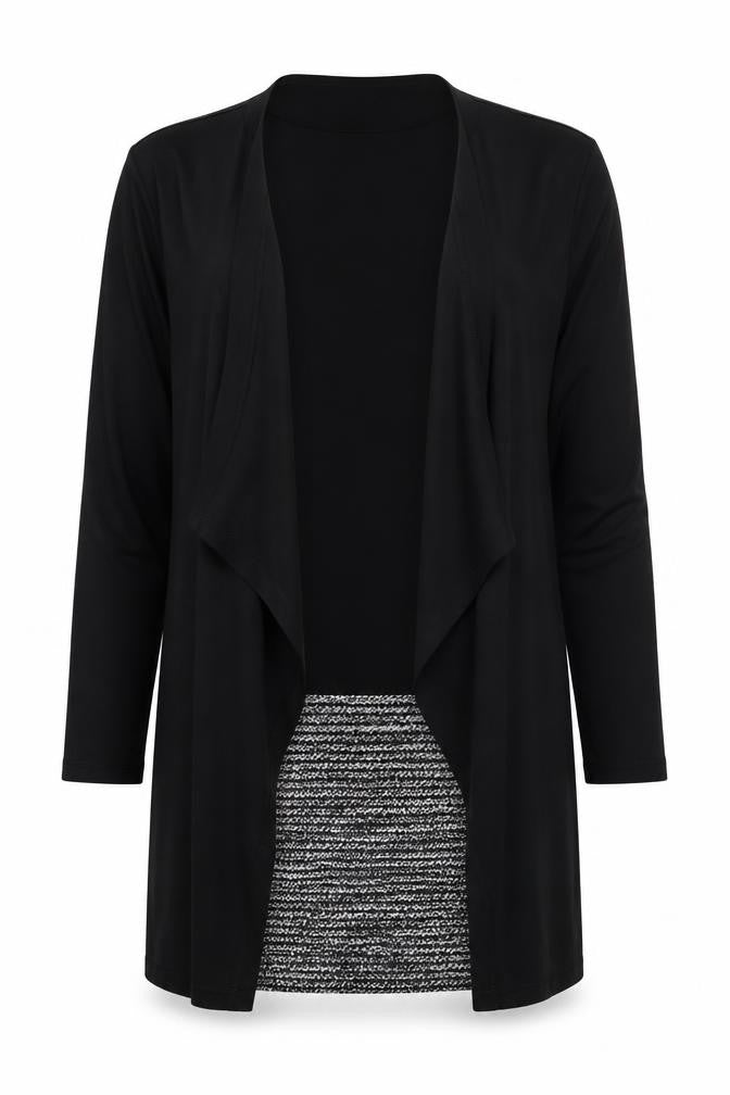 Isolde Women's Black Knit Colourblock Shift Dress Size M