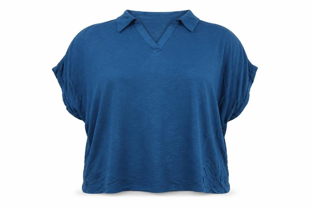 Regatta Women Blue Relaxed Viscose Short Sleeve Blouse UK 20
