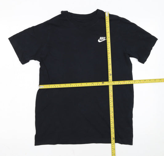 Nike Boys Black XL T-Shirt Short Sleeve Crew Neck Sports Cotton Tee