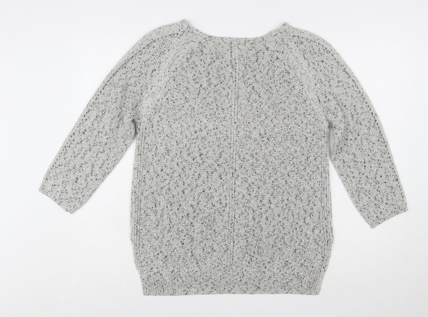 Betty Jackson Black Womens Grey Knit Pullover Jumper Size 16