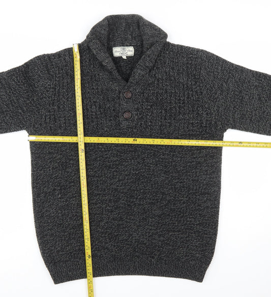 Next Men's Grey Chunky-Knit Pullover Jumper Size L