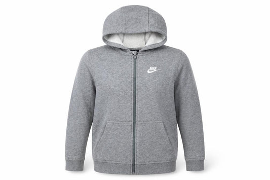 Nike Boys Grey Full Zip Hoodie L 147-158cm Cotton Blend