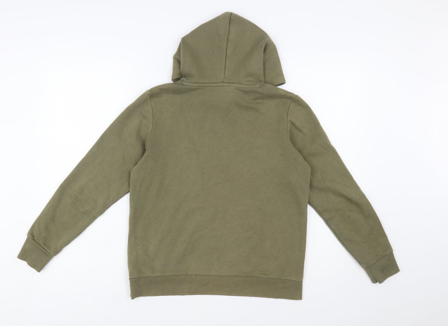 Jack & Jones Boys Green Pullover Hoodie Size 164 Cotton Blend Casual