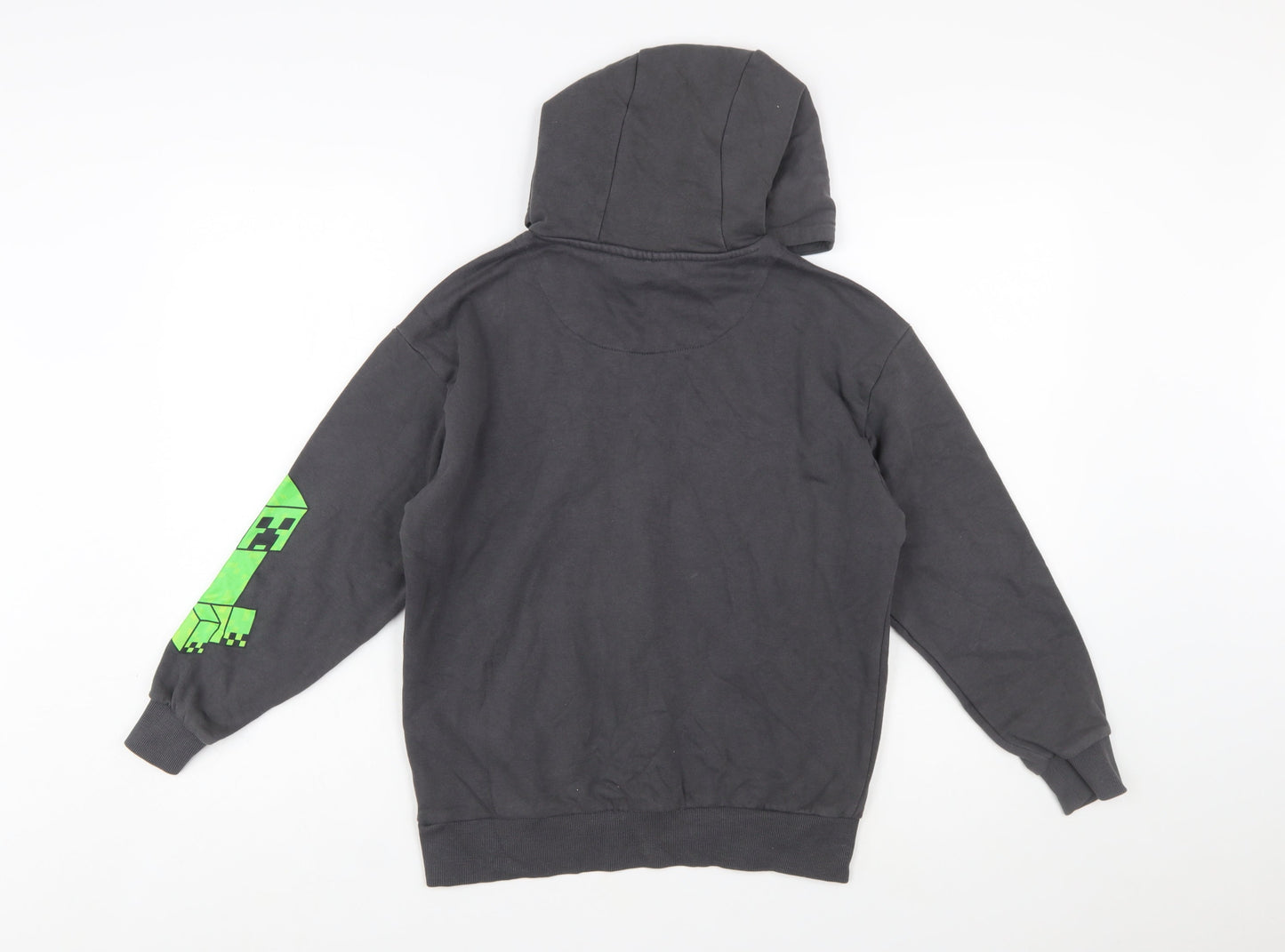 Minecraft Boys Black Hoodie 10-11 Years Cotton Blend Pullover