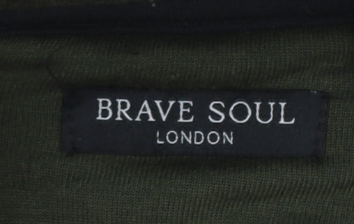 Brave Soul Men's Multicoloured Pullover Hoodie Size M
