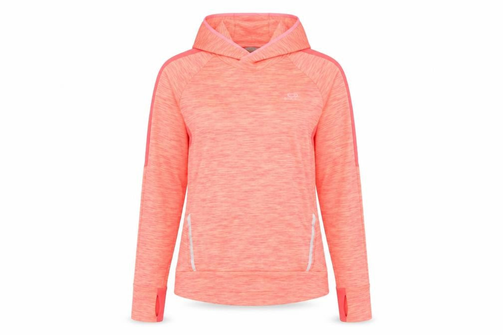 Decathlon Womens Coral Hoodie Pullover Medium Reflective Trim