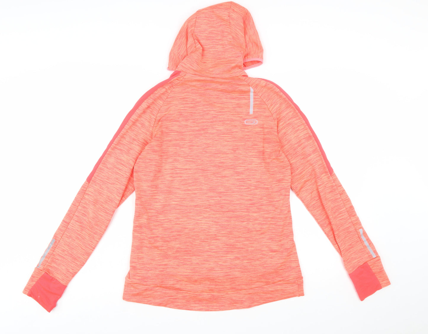 Decathlon Womens Coral Hoodie Pullover Medium Reflective Trim
