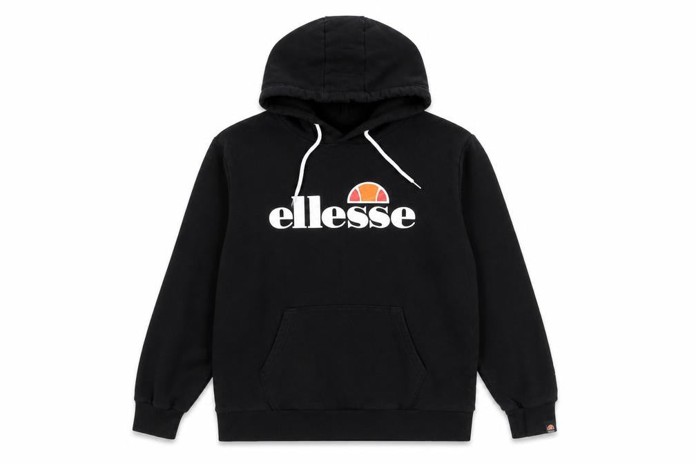 Ellesse Womens Black Hooded Pullover Hoodie Size 20 Cotton Blend