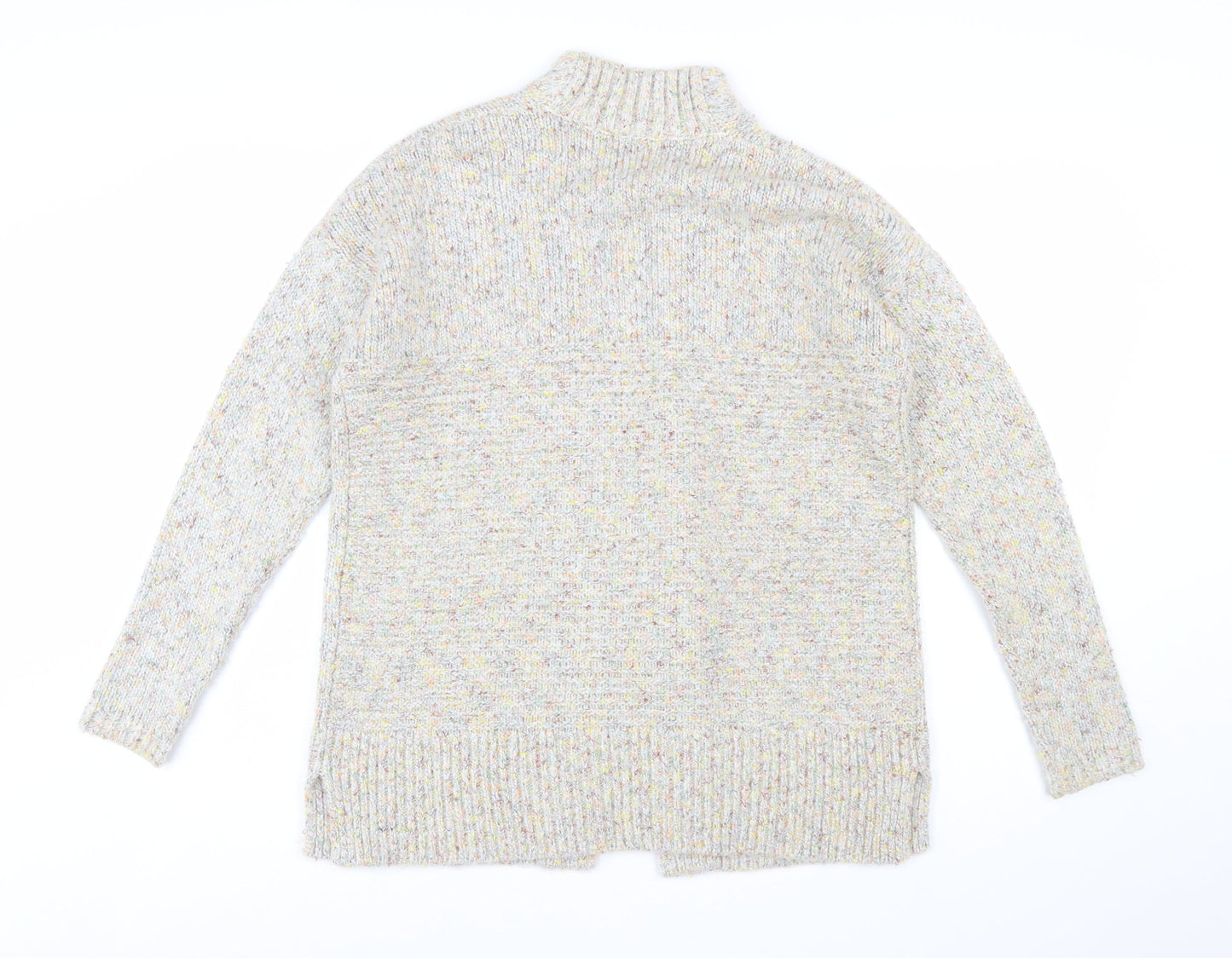White Stuff Womens Beige Long Sleeve Chunky Knit Cardigan Size 10