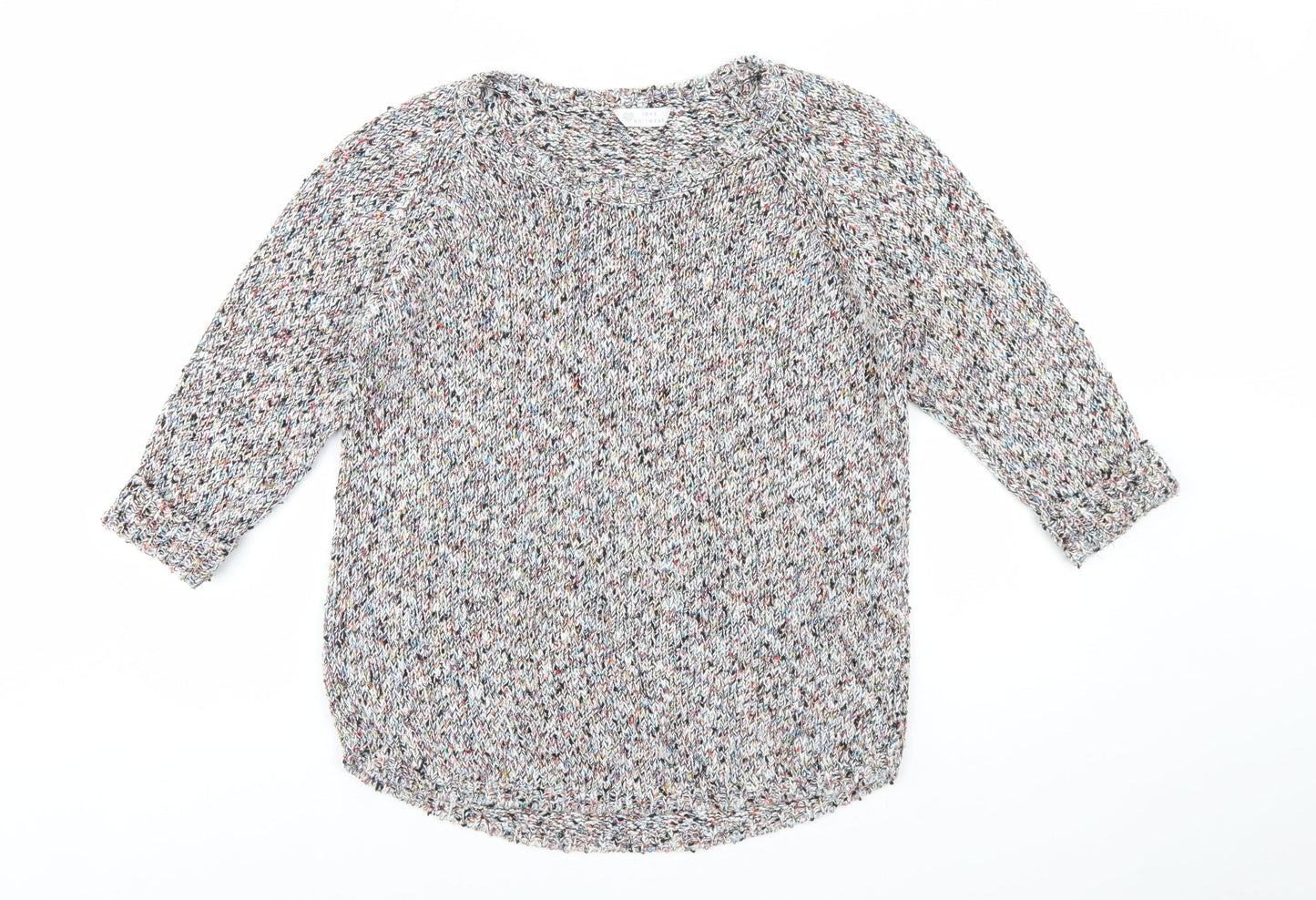 BHS Women’s Multicoloured Chunky Knit Pullover Jumper Size 14