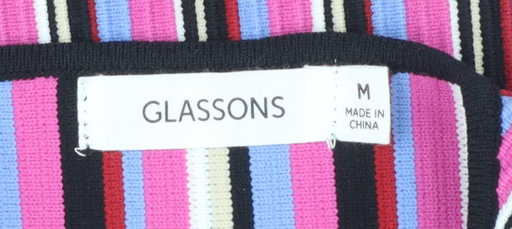 Glassons Womens Multicoloured Striped Cropped Tank Top M