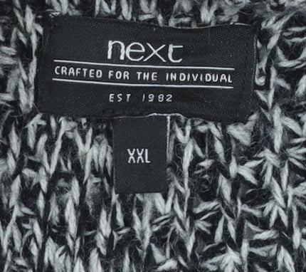 Next Men’s Grey Chunky-Knit Hooded Full Zip Jumper XXL