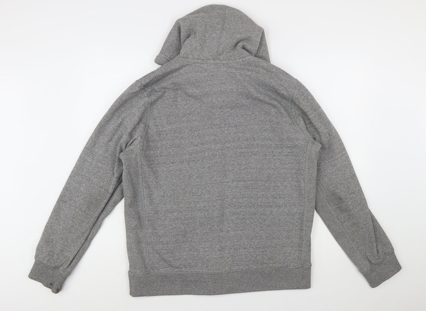 Fat Face Men's Grey Full Zip Hoodie L Cotton Blend Warm Casual