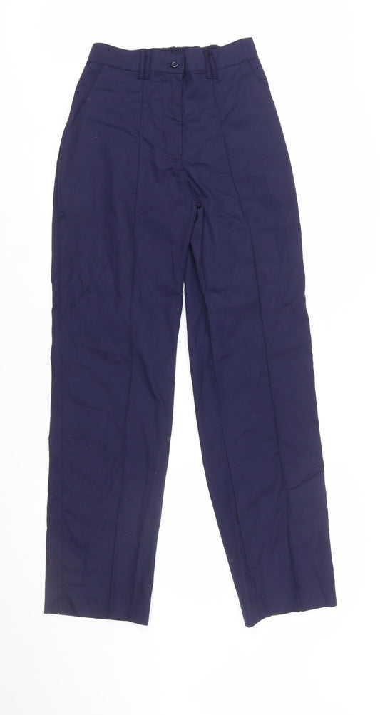 Grahame Gardner Women's Blue Workwear Straight Leg Trousers Size 10