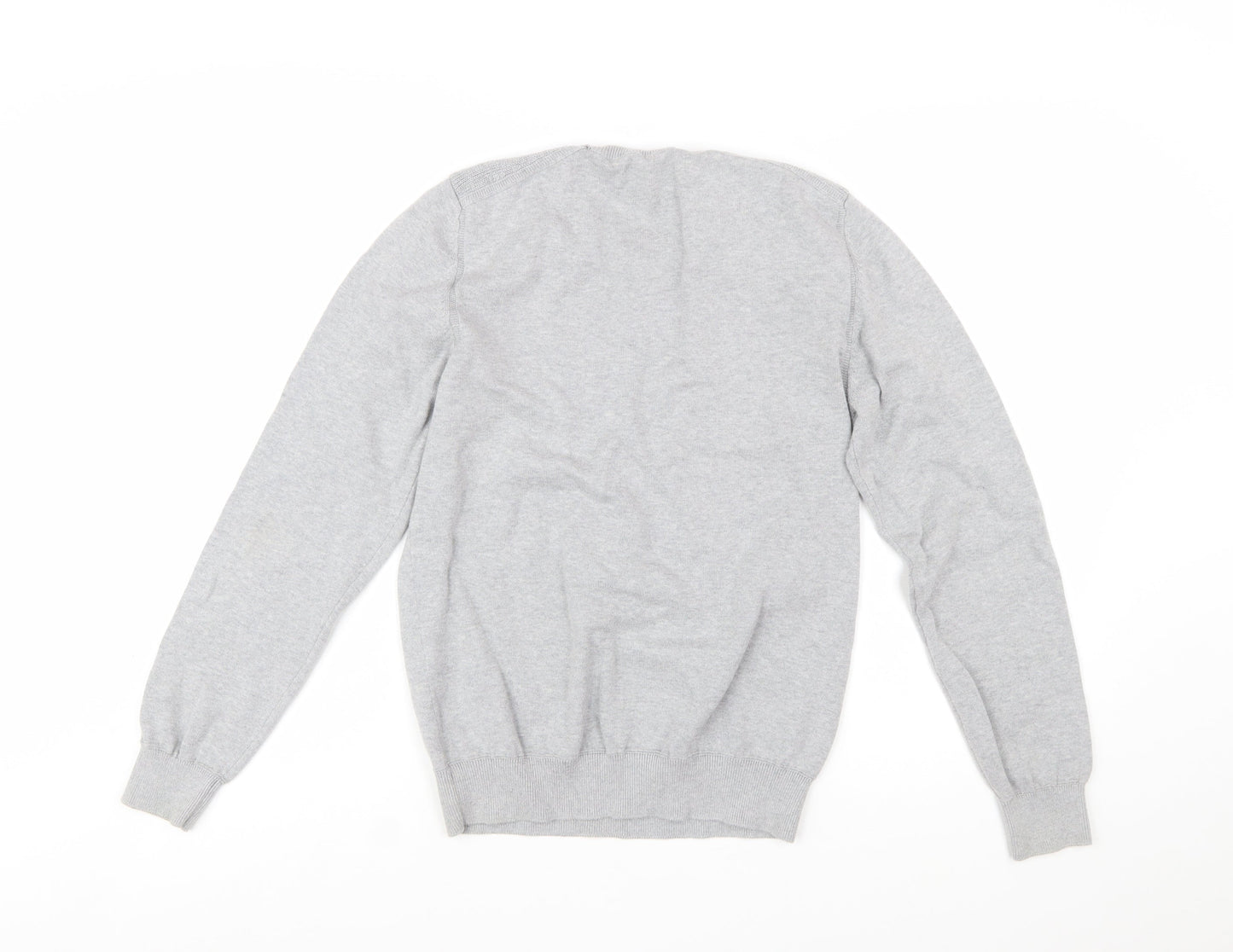 Ben Sherman Men's Grey Cotton Crew Neck Jumper Size S