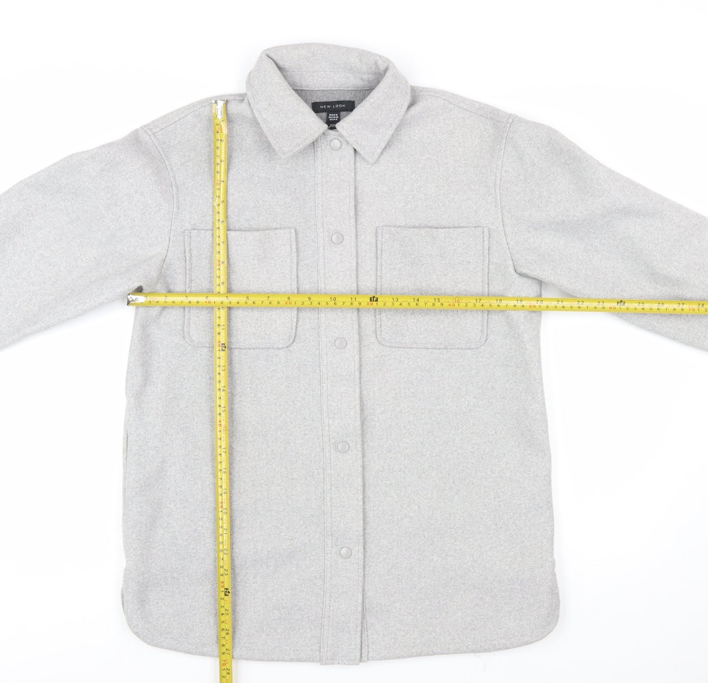 New Look Women Grey Regular Fit Shirt Jacket Size S