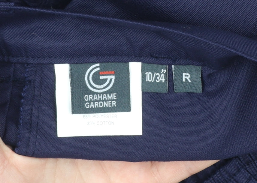 Grahame Gardner Women's Blue Workwear Trousers Size 10 Regular