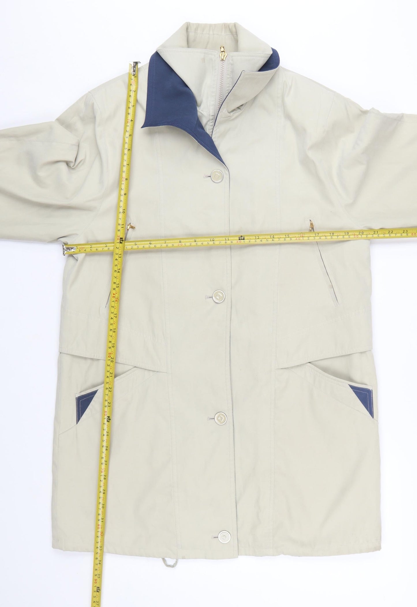 Bond Street N.Y. Women's Beige Long Overcoat Size 10 Classic Style