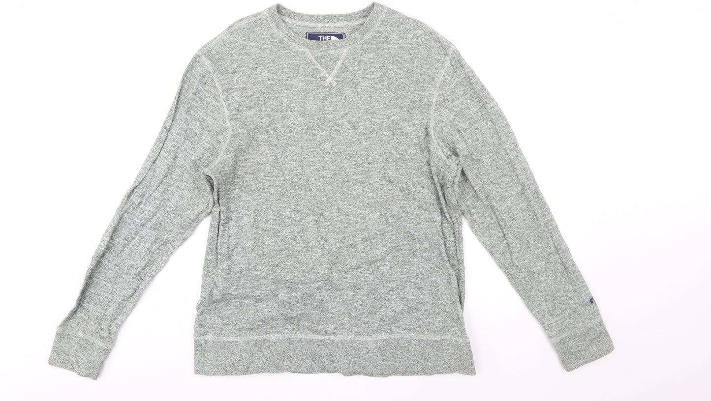 The North Face Men's Grey Cotton Pullover Sweatshirt Size M