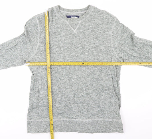 The North Face Men's Grey Cotton Pullover Sweatshirt Size M