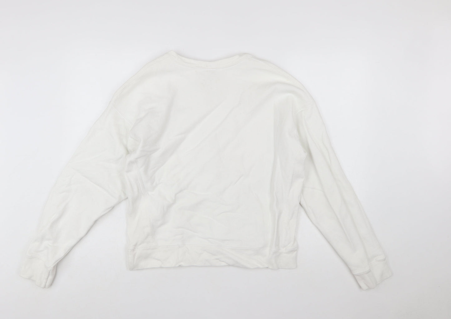 Champion Women White Large Reverse Weave Pullover Sweatshirt