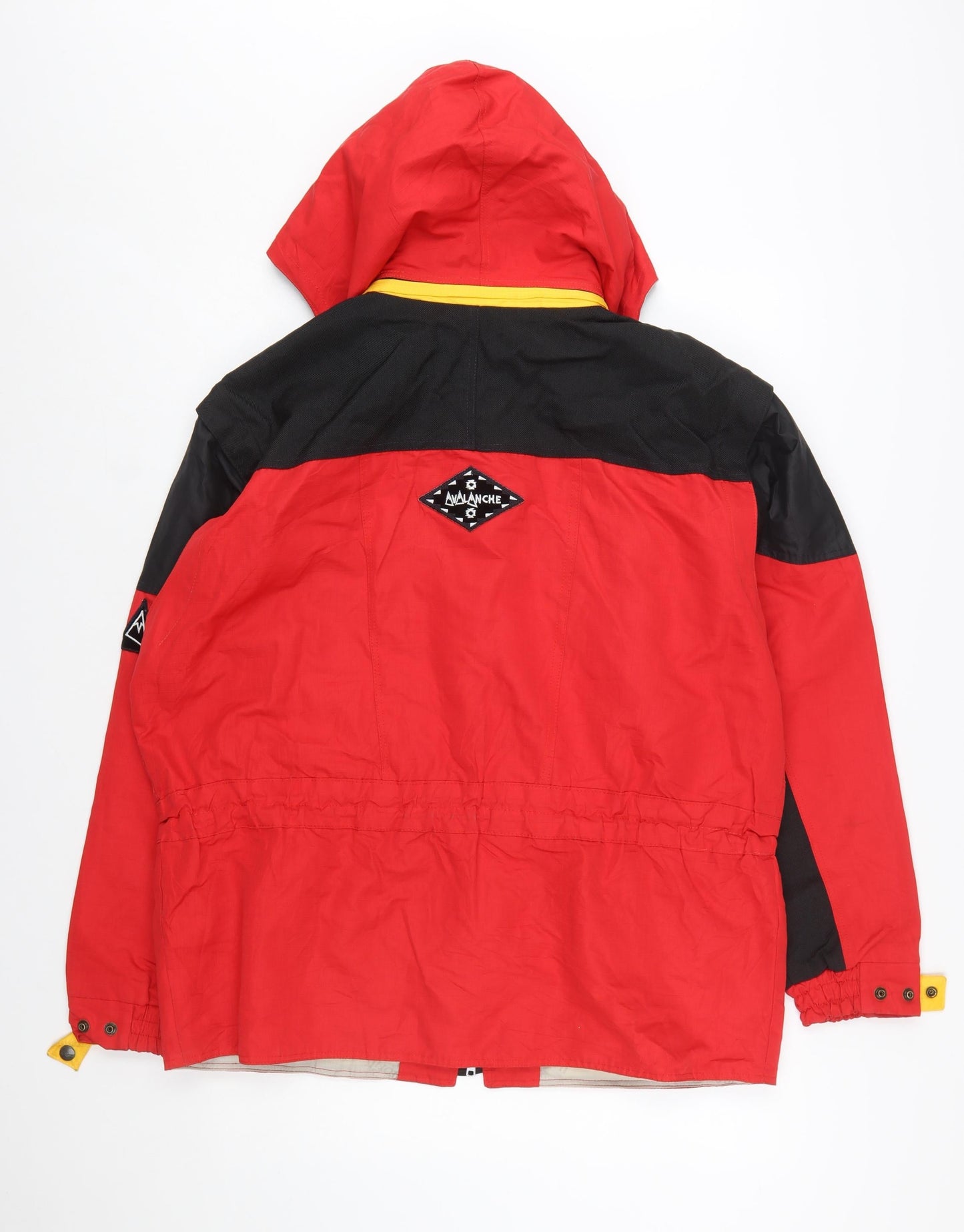 Avalanche Men’s Red Nylon Anorak Hooded Outdoor Jacket Size S