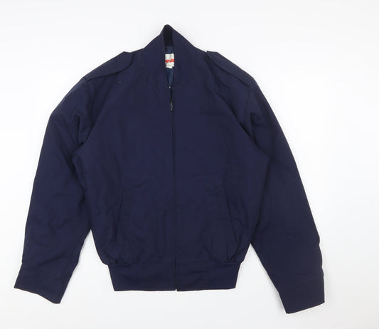 CANEX Men's Blue Bomber Jacket Size 42 Regular Cotton Blend
