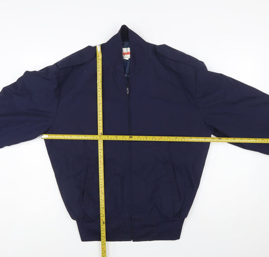 CANEX Men's Blue Bomber Jacket Size 42 Regular Cotton Blend