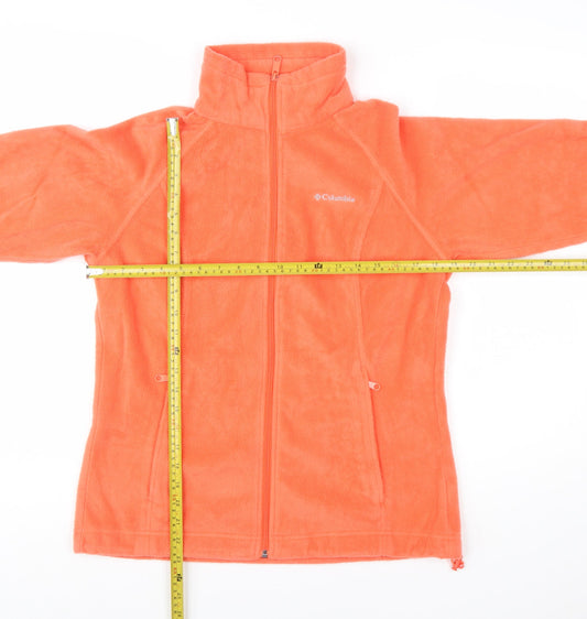 Columbia Womens Orange Fleece Full Zip Jacket Size M