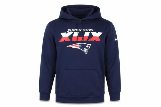 Nike Men's Blue Therma-Fit Super Bowl XLIX Pullover Hoodie Size M