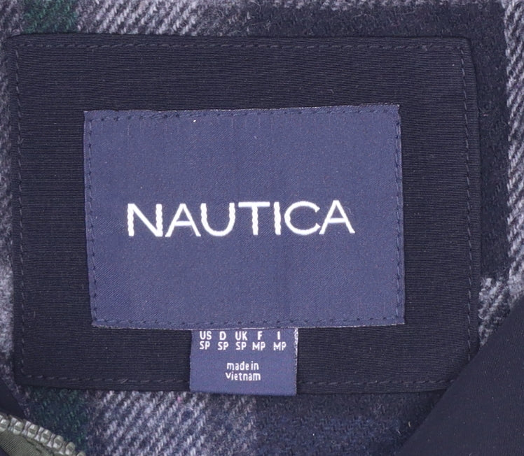 Nautica Women Green Parka Jacket S Mid-Length Water Resistant Polyester