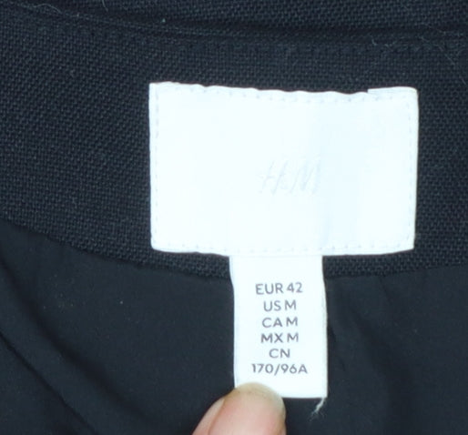 H&M Women Black Size 14 Sleeveless Suit Waistcoat Classic Tailored