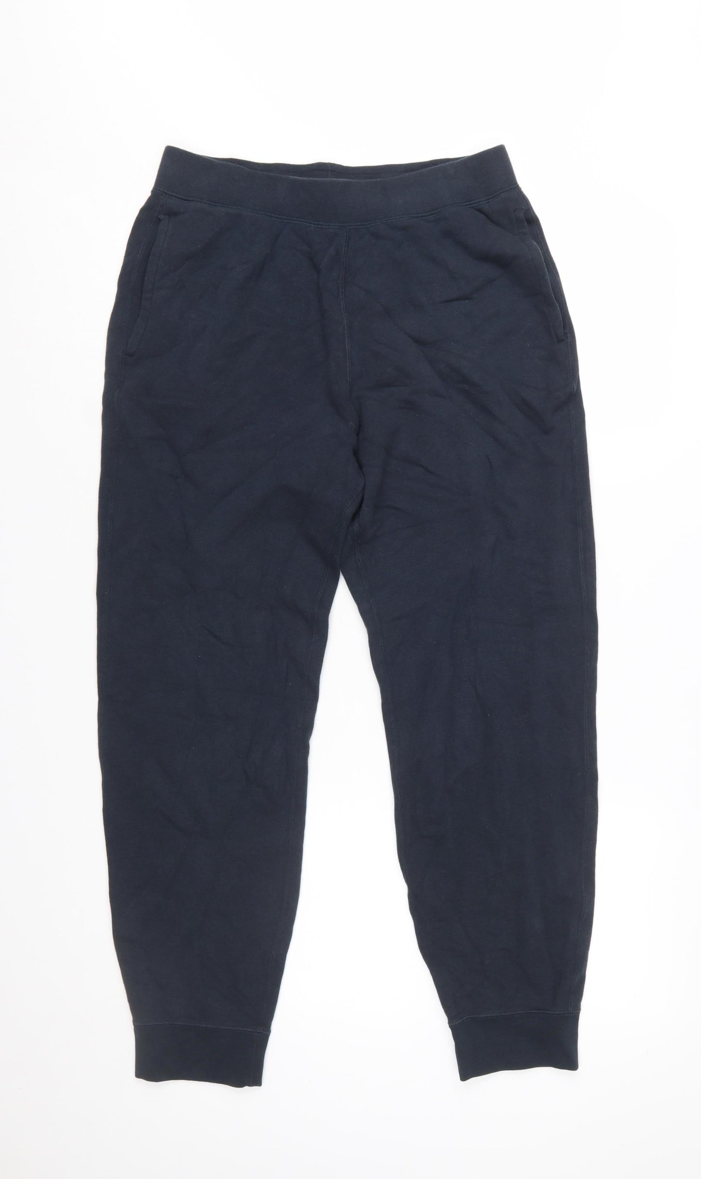 UNIQLO Men's Black Jogger Trousers M Cotton Blend Regular Fit