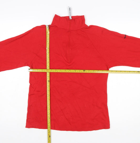 Trespass Women's Red 1/4 Zip Pullover Sweatshirt Size S Cotton
