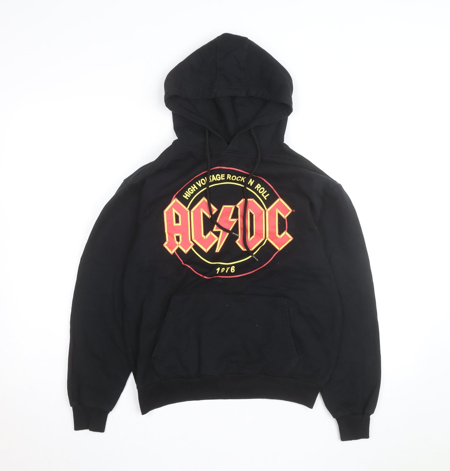 AC/DC Men's Black Pullover Hoodie Small Rock Band Graphic