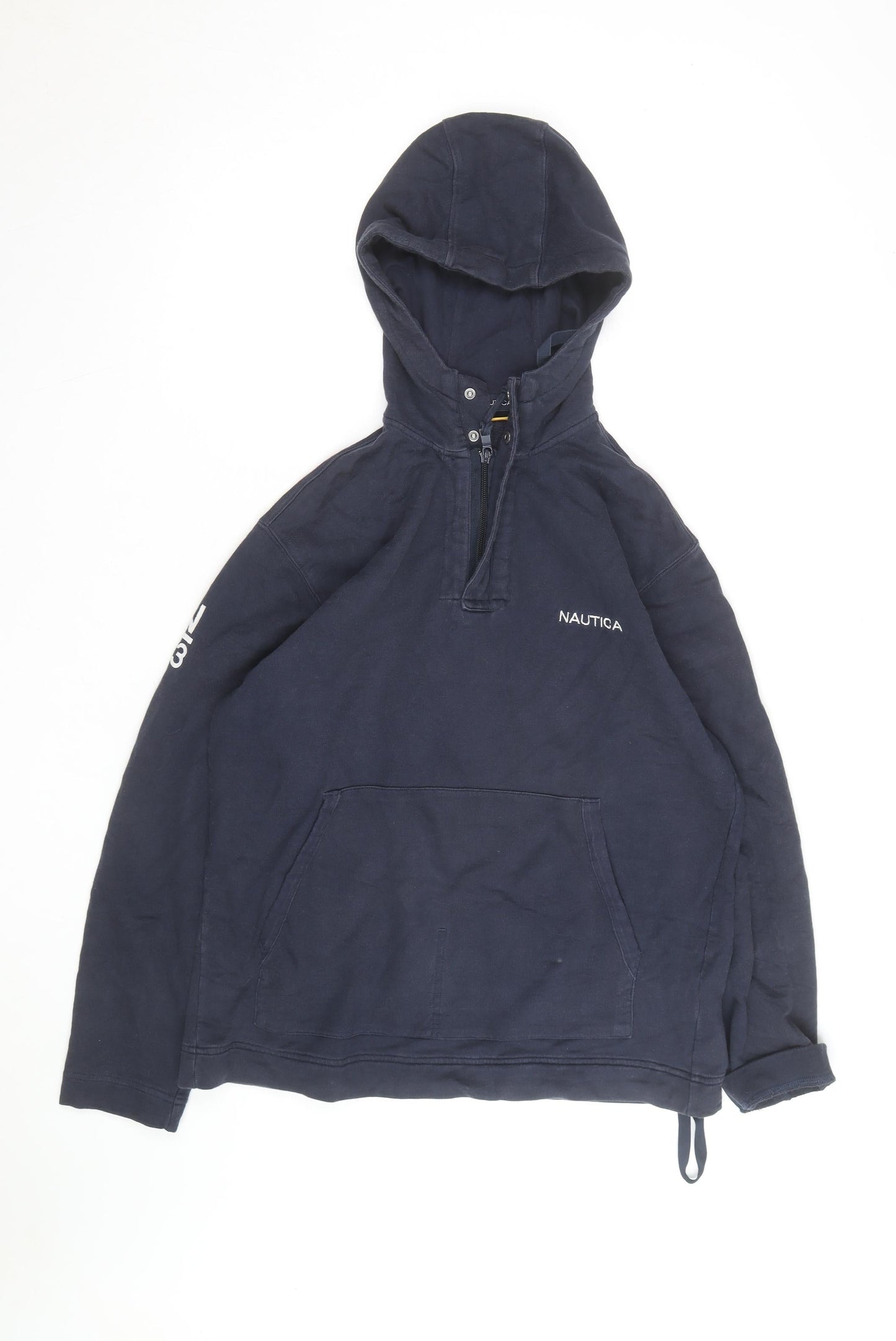 Nautica Men's Blue Pullover 1/4 Zip Hoodie Size S