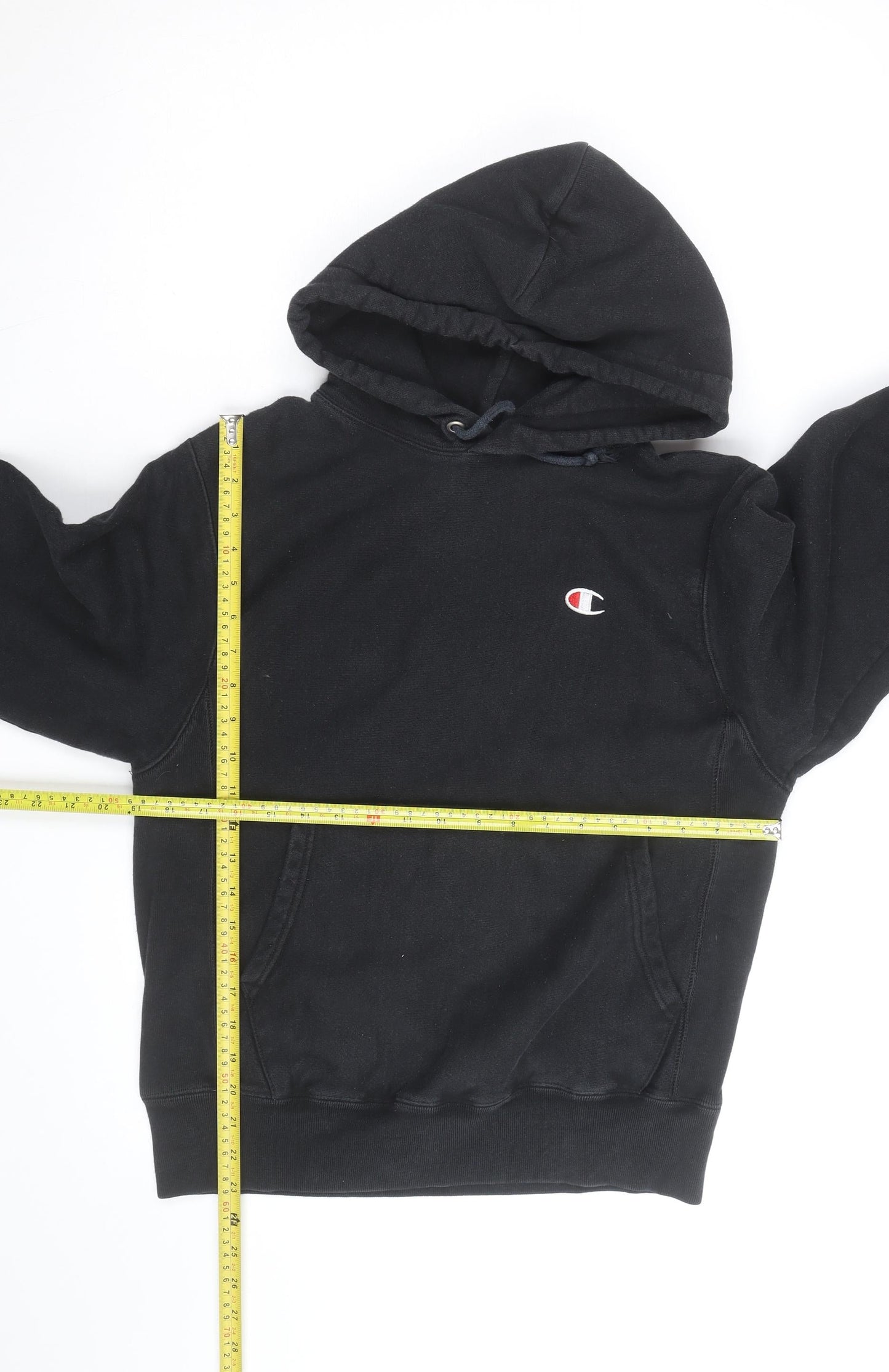 Champion Men's Black Small Pullover Hoodie Fleece Sweatshirt
