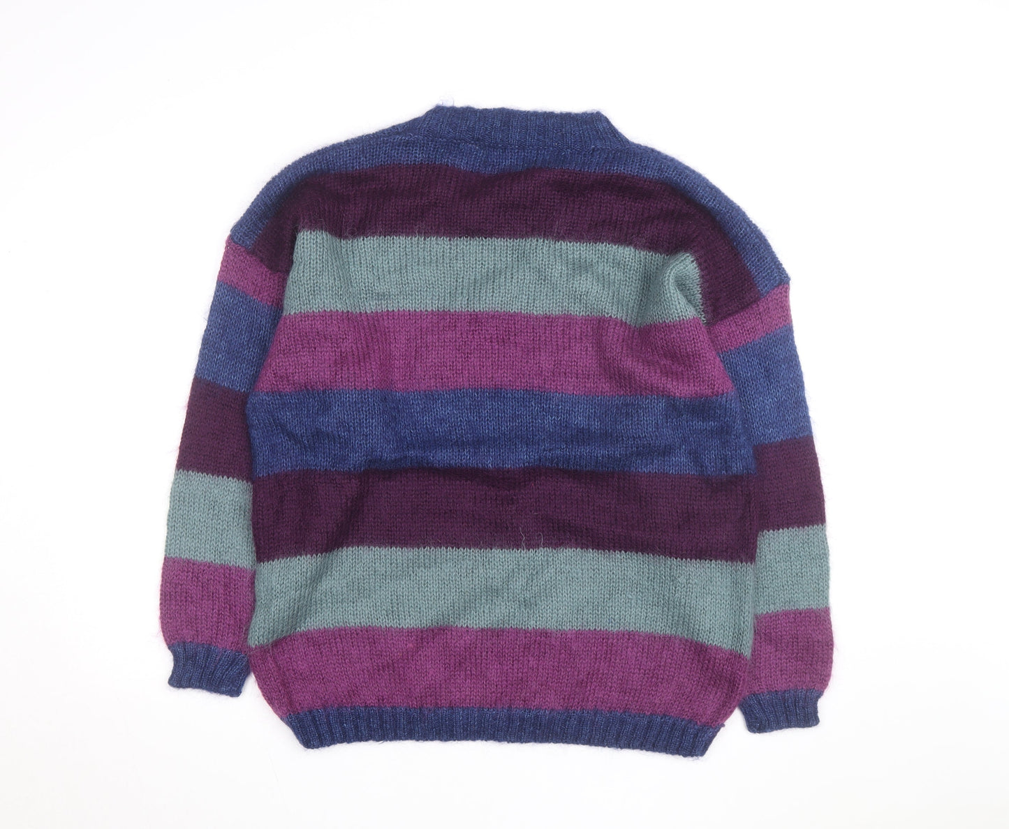 Braun Sport Men's Multicoloured Mohair Blend Striped Pullover Jumper S