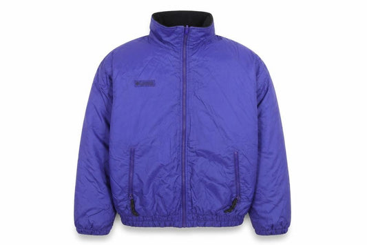 Columbia Mens Blue L Puffer Jacket Nylon Outdoor Full Zip Winter Coat