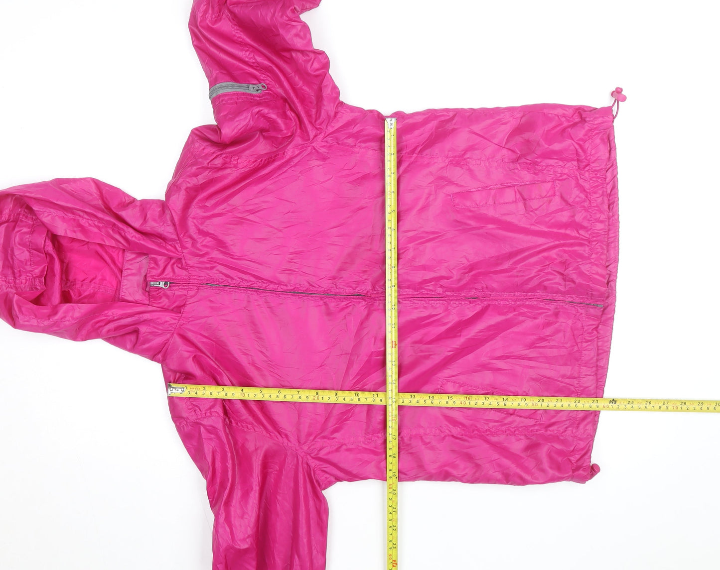 Faded Glory Women's Pink Hooded Windbreaker Jacket Size M