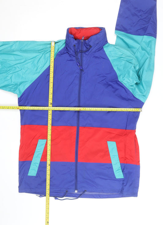 St. Bernard Men's Multicoloured M 90s Waterproof Windbreaker Jacket