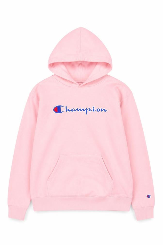 Champion Womens Pink Pullover Hoodie Size L Cotton Blend