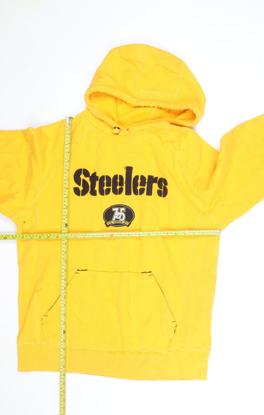 Reebok NFL Men’s Yellow Steelers Pullover Hoodie Size L Vintage Sportswear