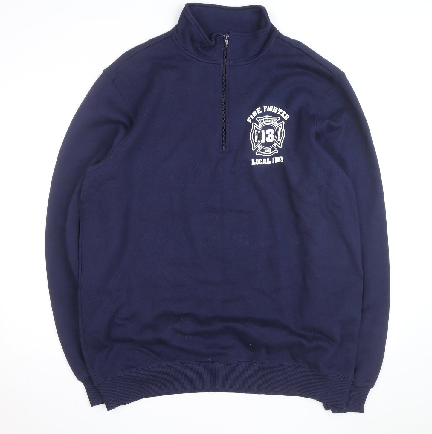 Sport-Tek Men's Blue 1/4 Zip Fire Fighter Fleece Sweatshirt XLT