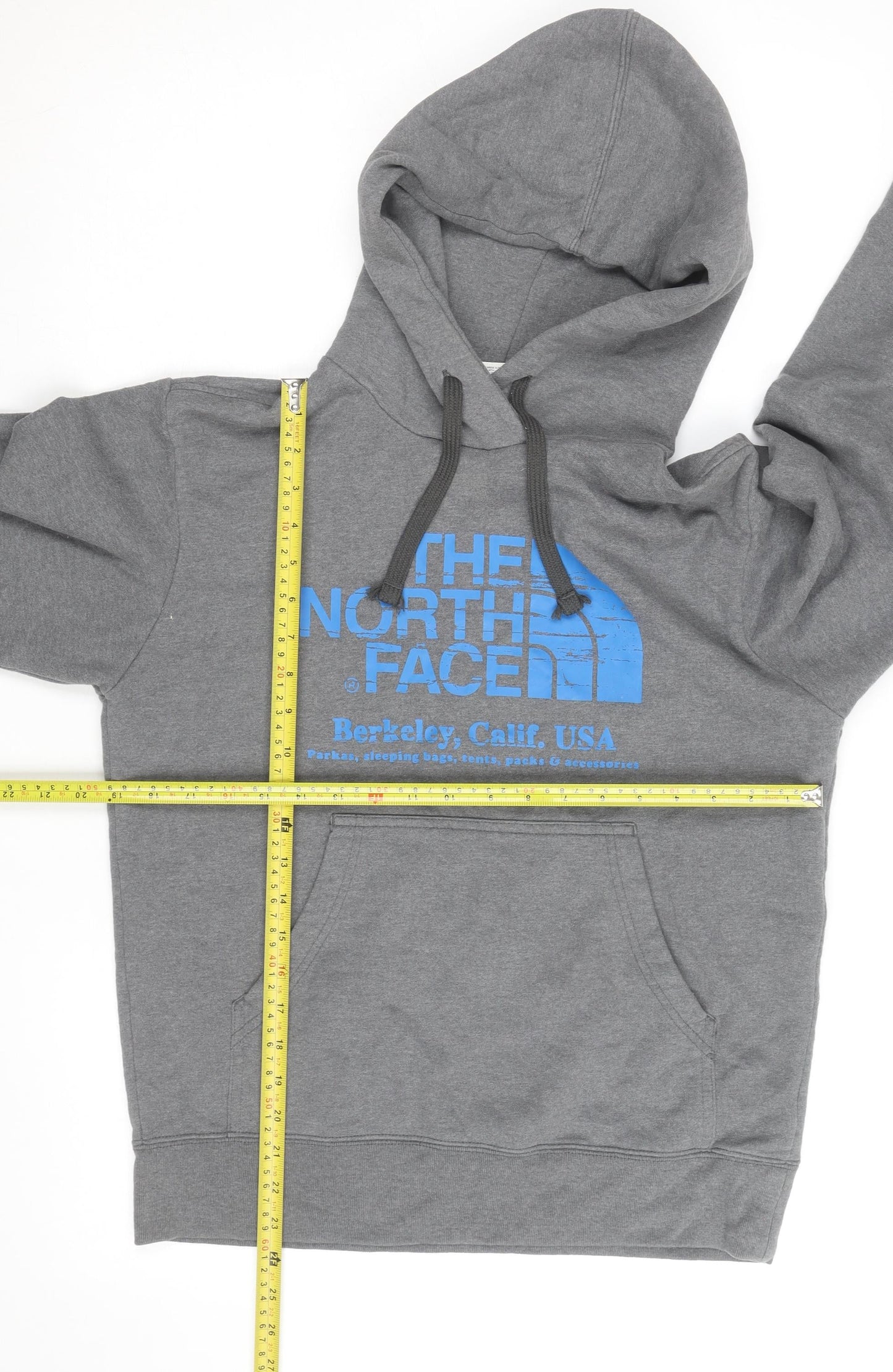 The North Face Men's Grey Pullover Hoodie Small Outdoor Fleece