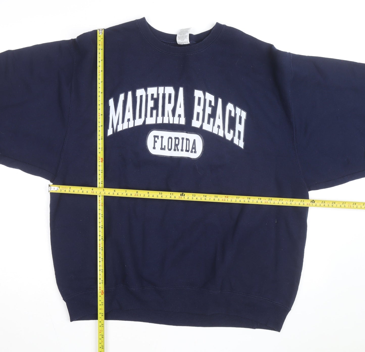 Jerzees Men's Blue Madeira Beach Florida XL Pullover Sweatshirt
