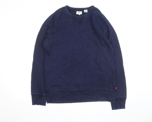 Levi's Men's Blue Cotton Crew Neck Pullover Sweatshirt Size M