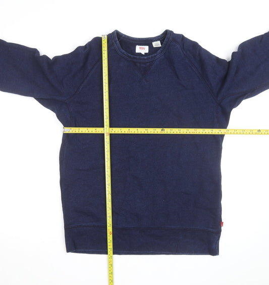 Levi's Men's Blue Cotton Crew Neck Pullover Sweatshirt Size M